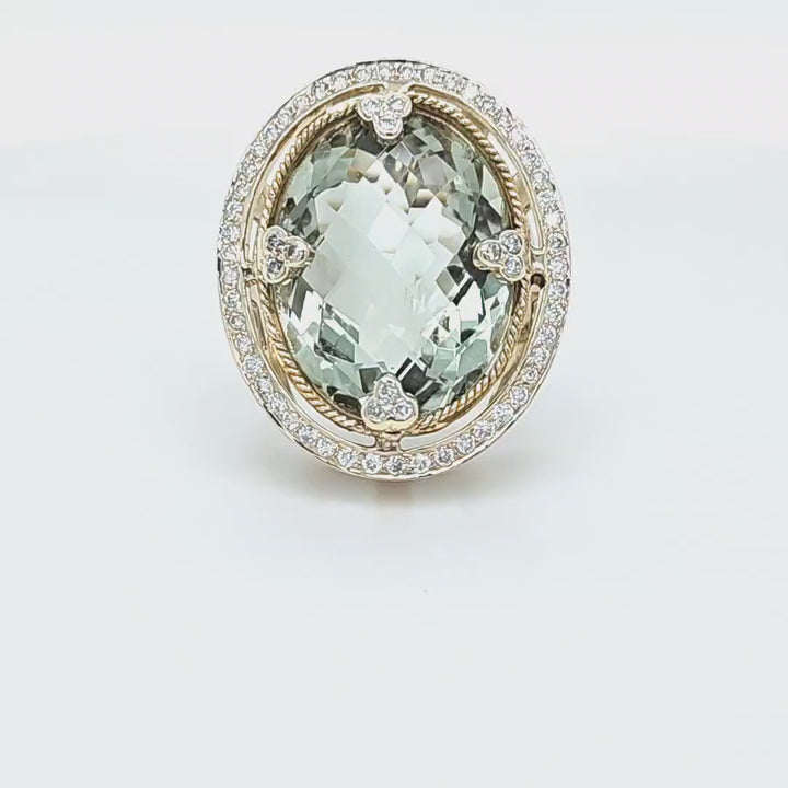 Oval Prasiolite Cocktail Ring