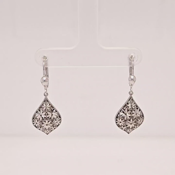 Pear Drop Floral Earrings