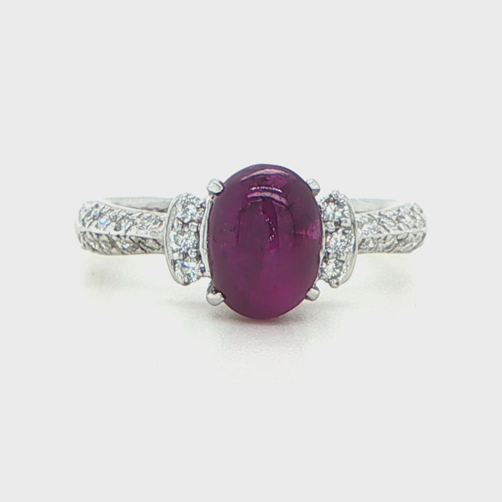 Platinum Star Ruby & Diamond Ring
