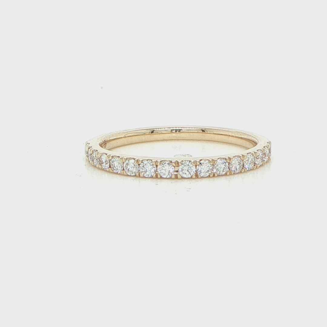 14K Yellow Gold Diamond Wedding Band