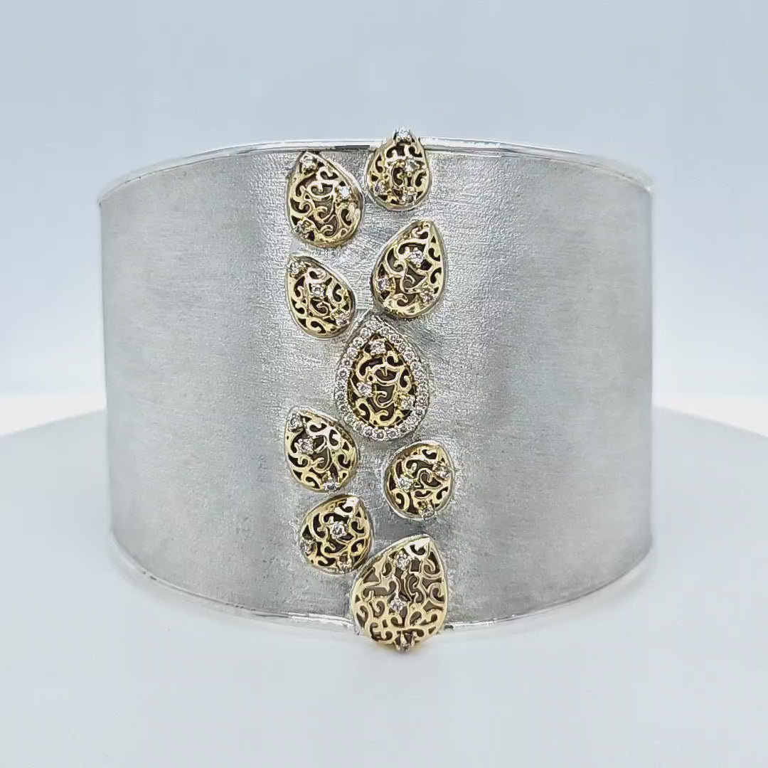 Two Tone Droplet Bangle