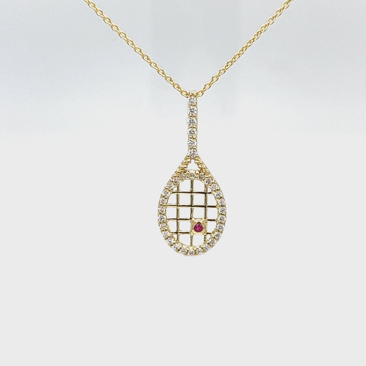 Tennis Racket Necklace