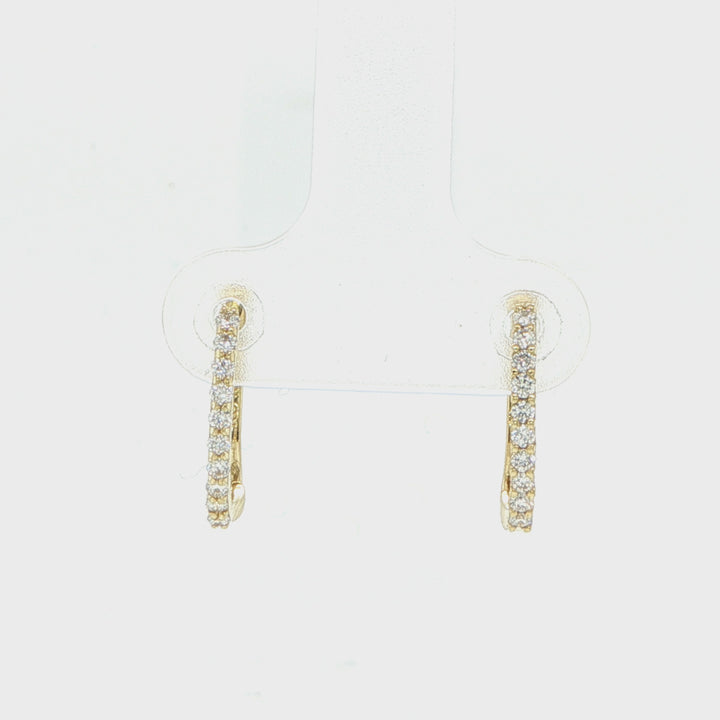 Roberto Coin 18K Baby Diamond Hoop Earrings