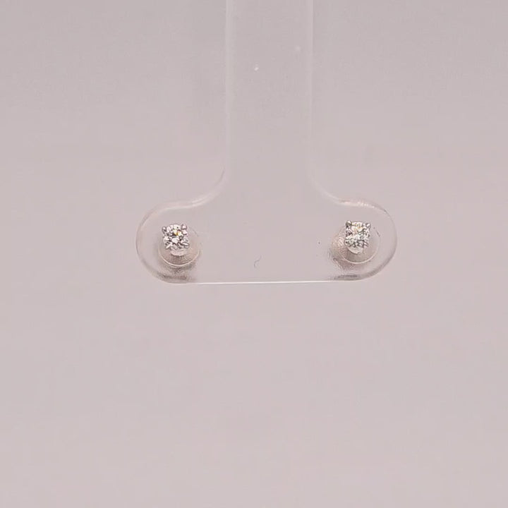 0.20cttw Diamond Stud Screw Earrings
