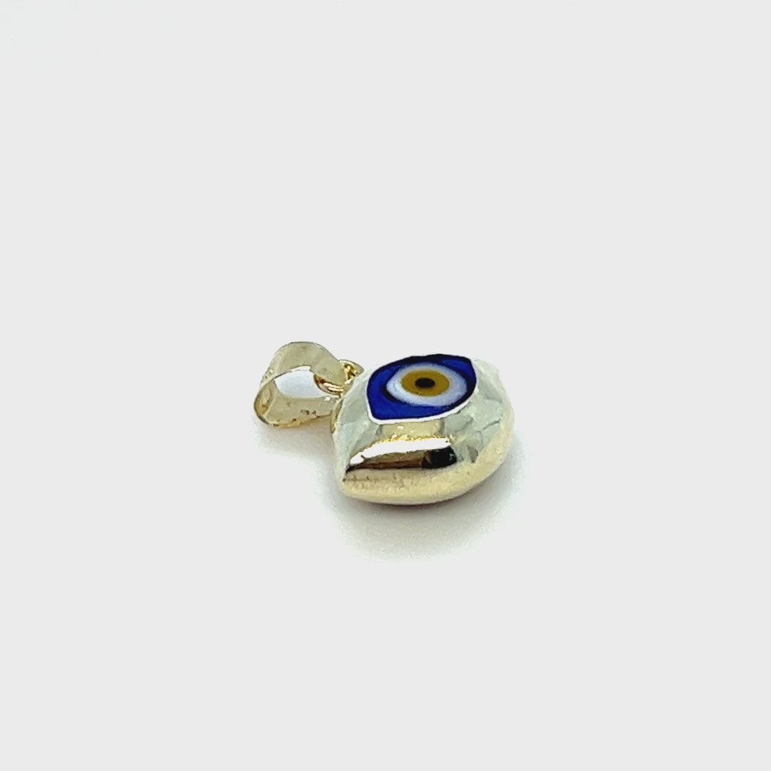 14K Yellow Gold Evil Eye Charm