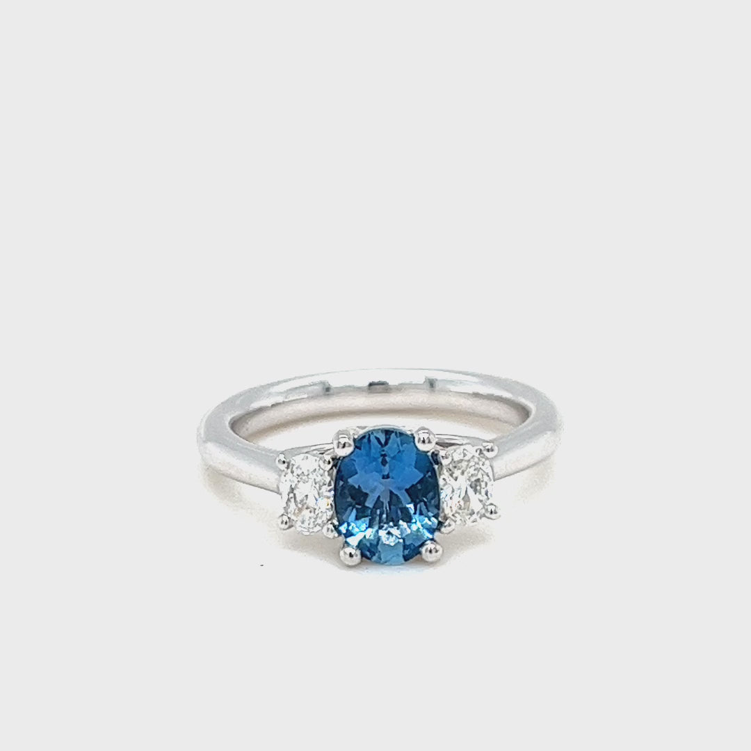 Aquamarine and Diamond Ring