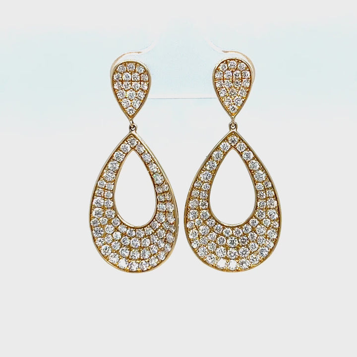 Diamond Pave Drop Earrings