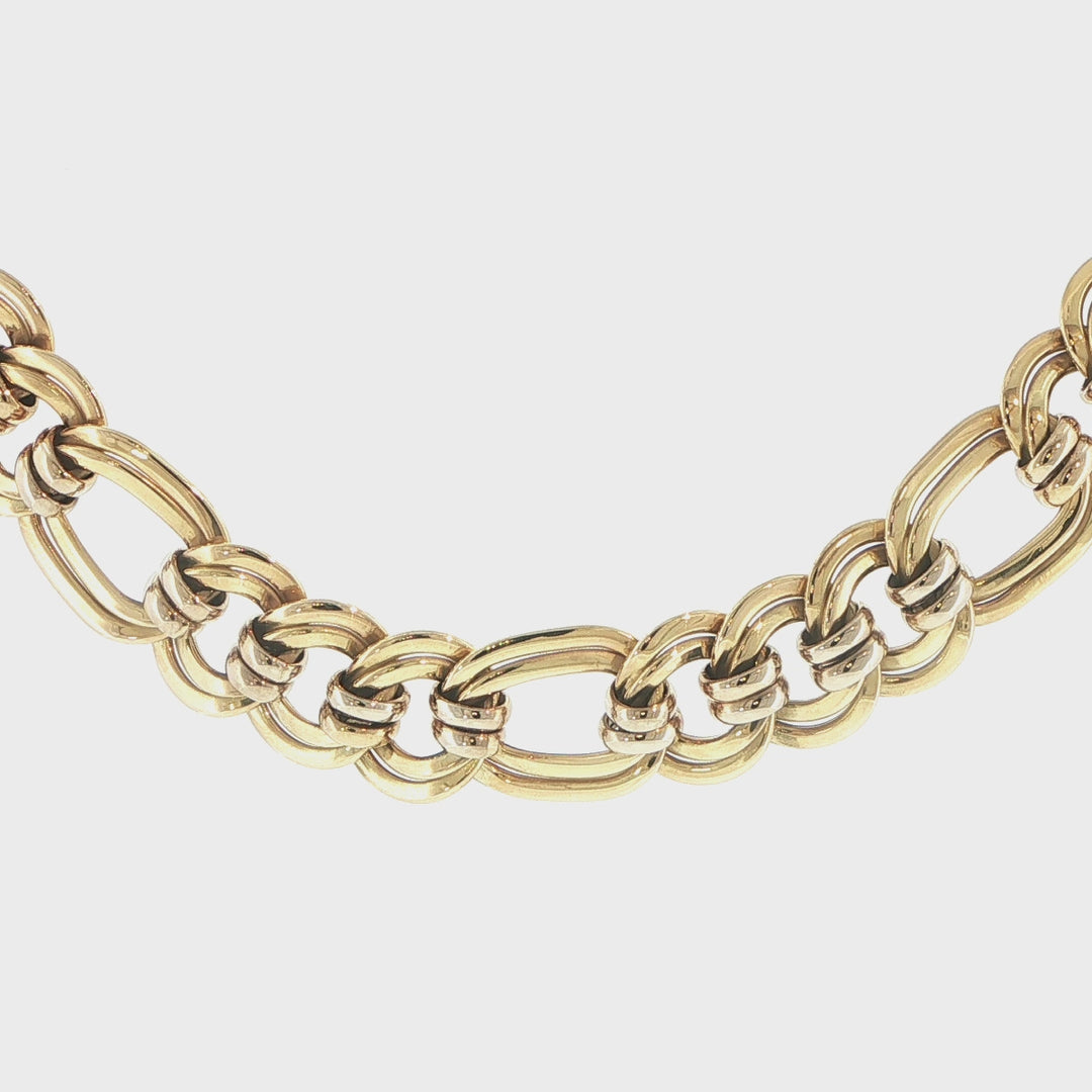Two Tone Curb Link Necklace