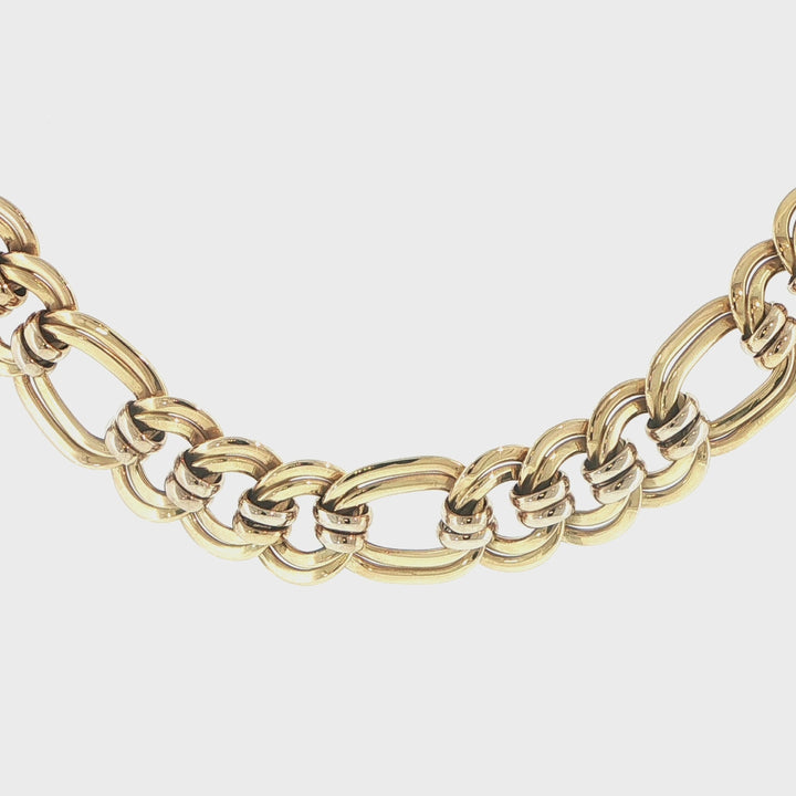 Two Tone Curb Link Necklace