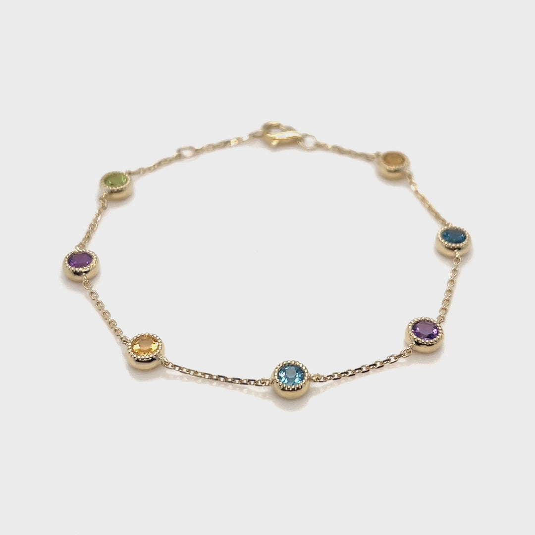 Multicolor Gemstone Bracelet