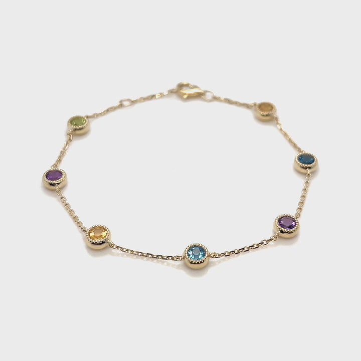 Multicolor Gemstone Bracelet