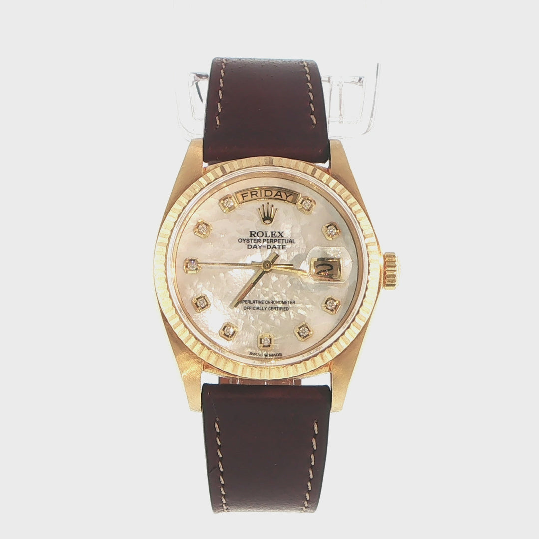 Rolex Day-Date 36mm 18K Yellow Gold Automatic Watch Mother-of-Pearl Dial