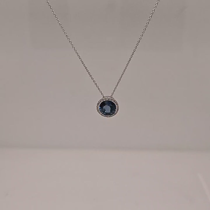 Blue Topaz Pendant Necklace