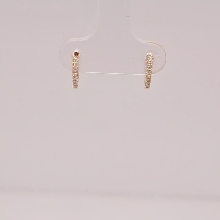Mini Diamond Huggie Earrings