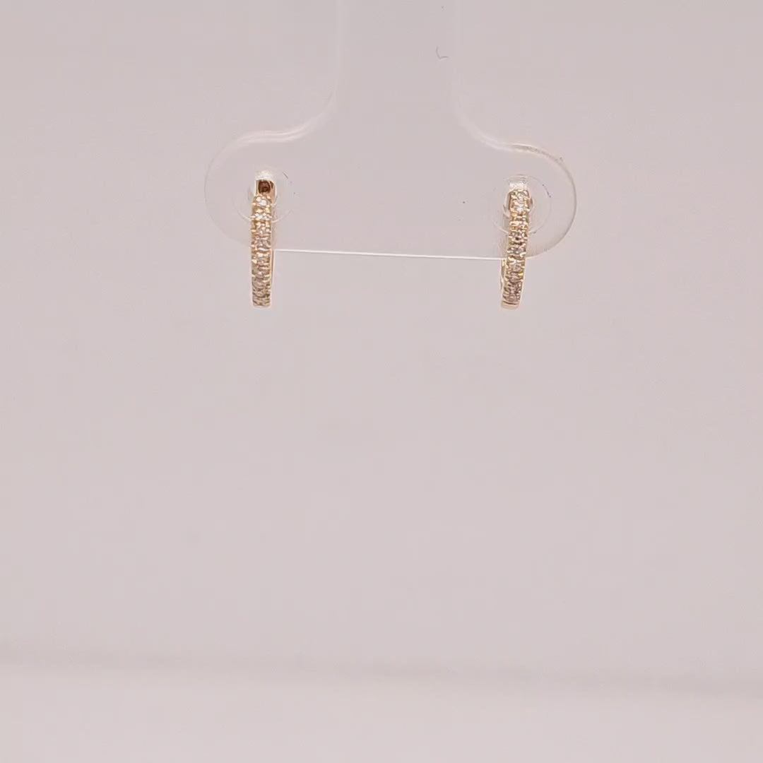 Mini Diamond Huggie Earrings