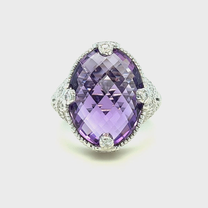 Judith Ripka Amethyst Cocktail Ring