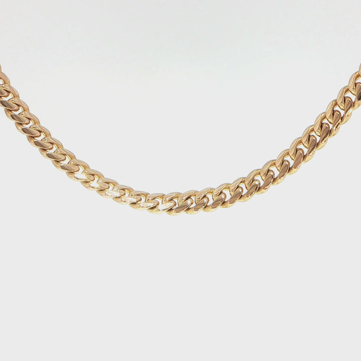 18K Yellow Gold Cuban Link Chain 5mm