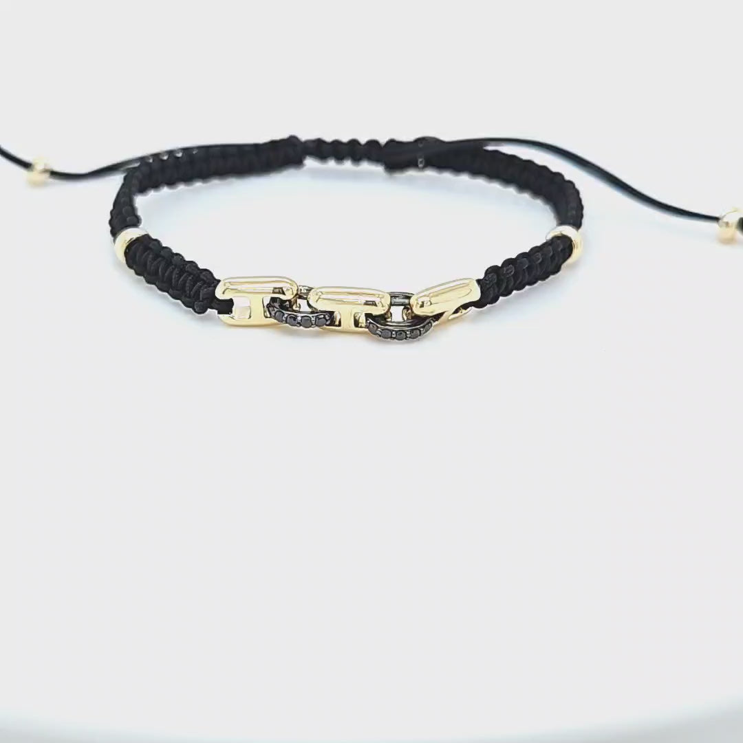 Black Diamond Link Bracelet