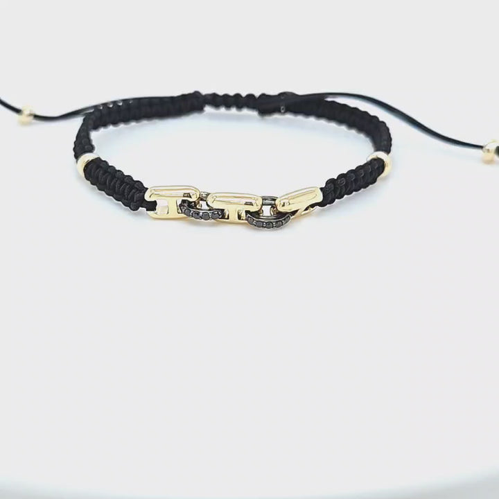 Black Diamond Link Bracelet