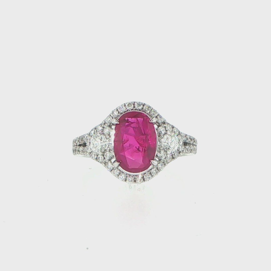 Unheated Burmese Ruby Ring
