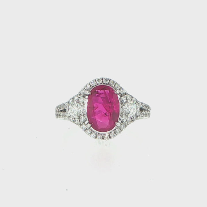 Unheated Burmese Ruby Ring