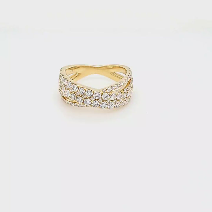 Diamond Crossover Ring