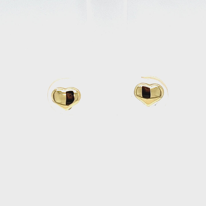 Mini Puff Heart Studs