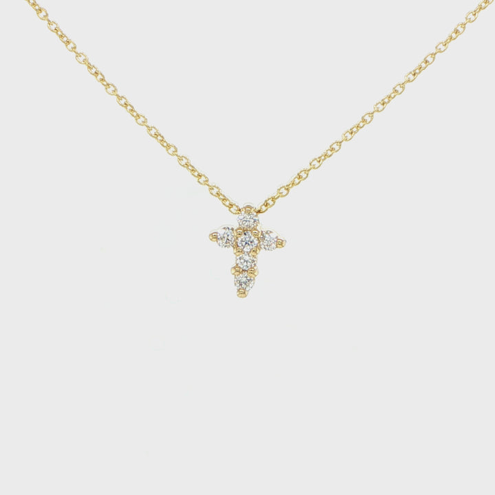 Tiny Treasures Baby Diamond Cross Necklace