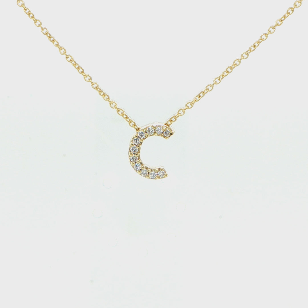 Tiny Treasures Love Letter  ''C'' Necklace