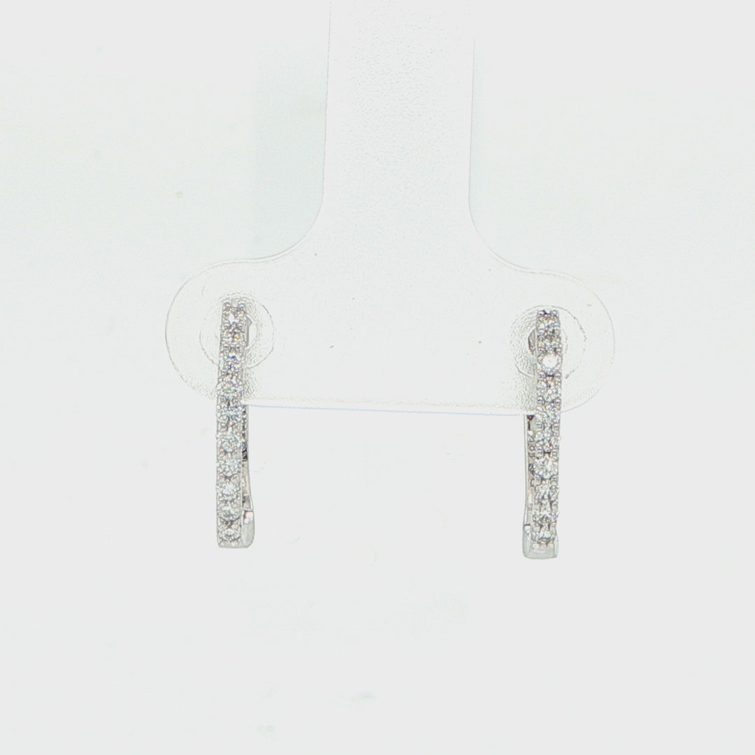 Roberto Coin 18K Baby Diamond Hoop Earrings