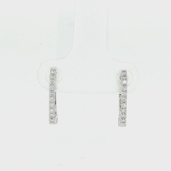 Roberto Coin 18K Baby Diamond Hoop Earrings
