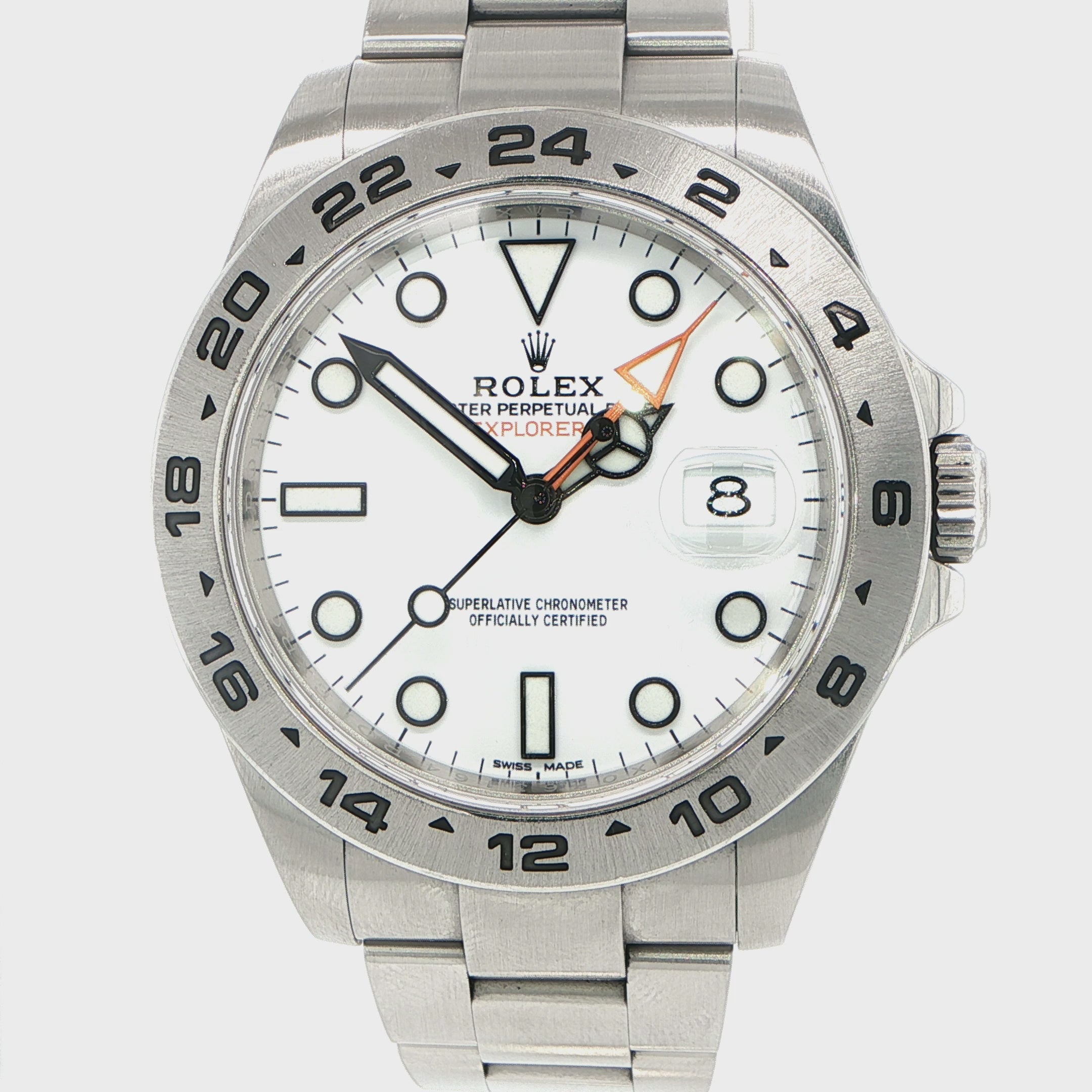 42mm Rolex Explorer II Stainless Steel Automatic Watch – Jae's