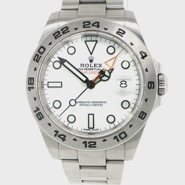 42mm Rolex Explorer II Stainless Steel Automatic Watch – Jae's