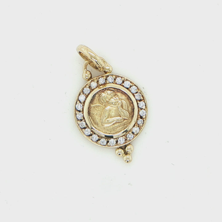 Temple St. Clair 18K Yellow Gold Angel Pendant