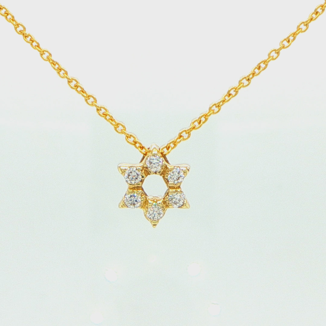 Roberto Coin 18K Gold Star of David Diamond Necklace