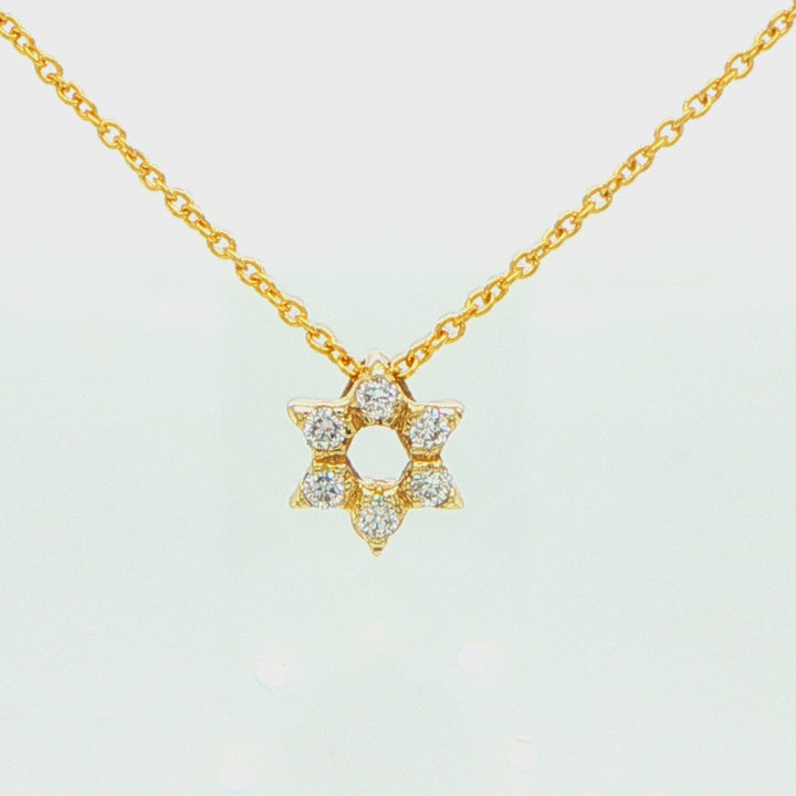 Roberto Coin 18K Gold Star of David Diamond Necklace