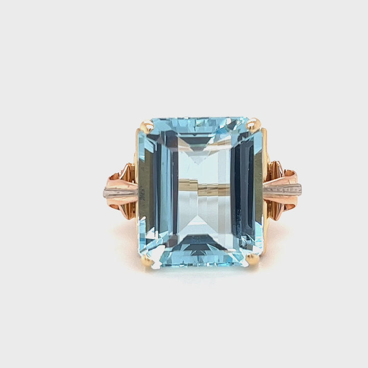 Aquamarine Retro Ring