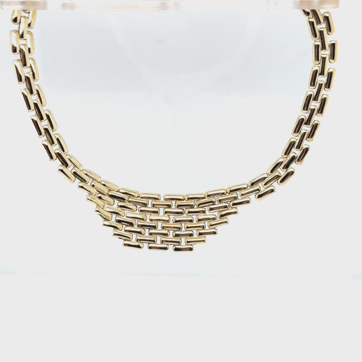 14K Yellow Gold Panther Style Necklace