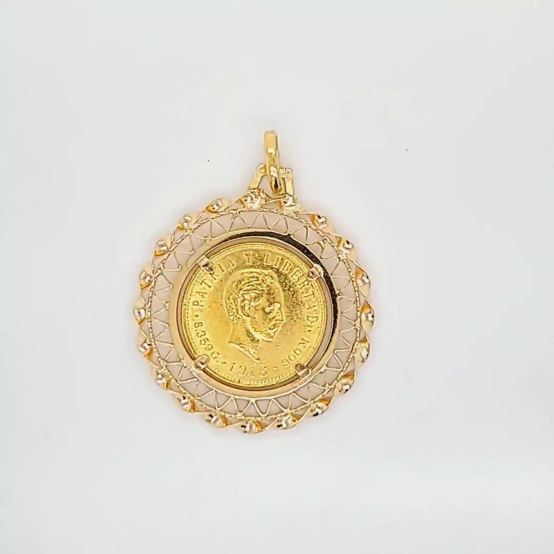 Cuban 5 Peso Coin Pendant