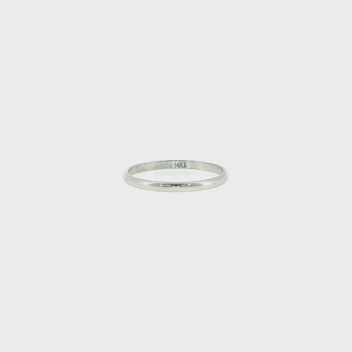 14K White Gold 2mm Wedding Band