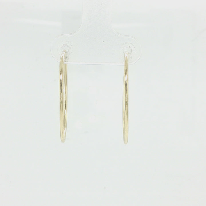 14K Yellow Gold Endless Hoop Earrings