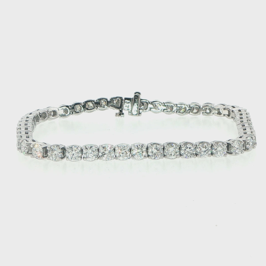 Platinum 8.48 Carat Diamond Tennis Bracelet