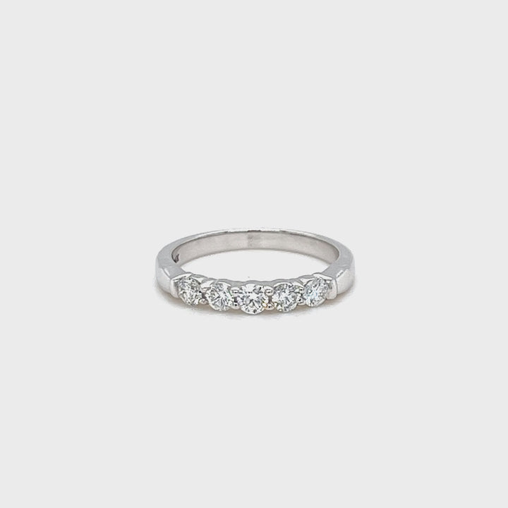 5 Diamond Shared Prong Band