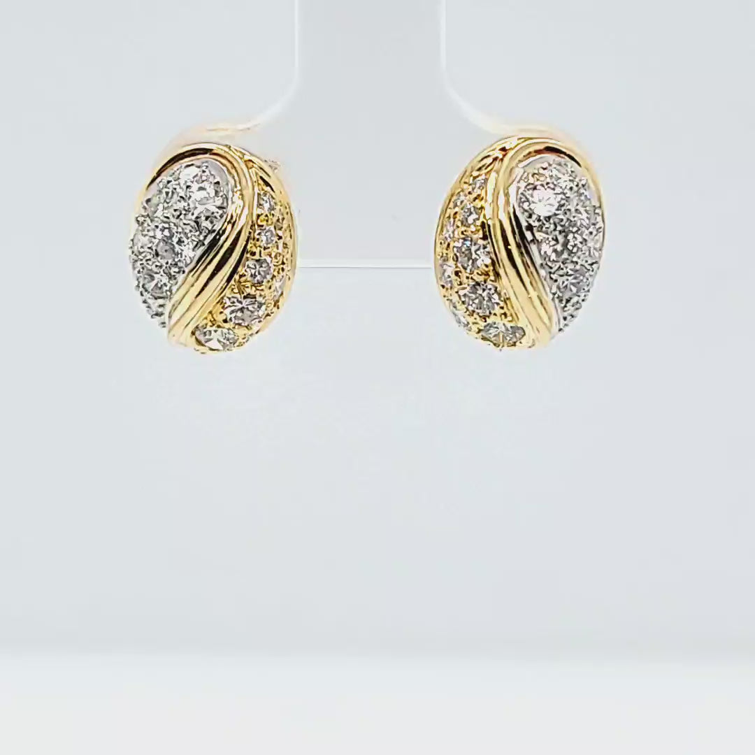 McTeigue Domed Diamond Earrings