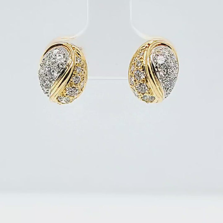 McTeigue Domed Diamond Earrings