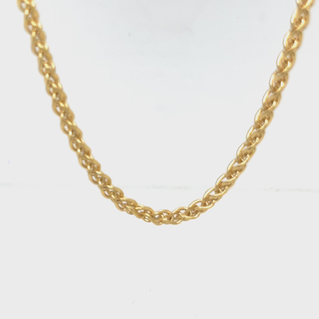 18K Yellow Gold Foxtail Necklace