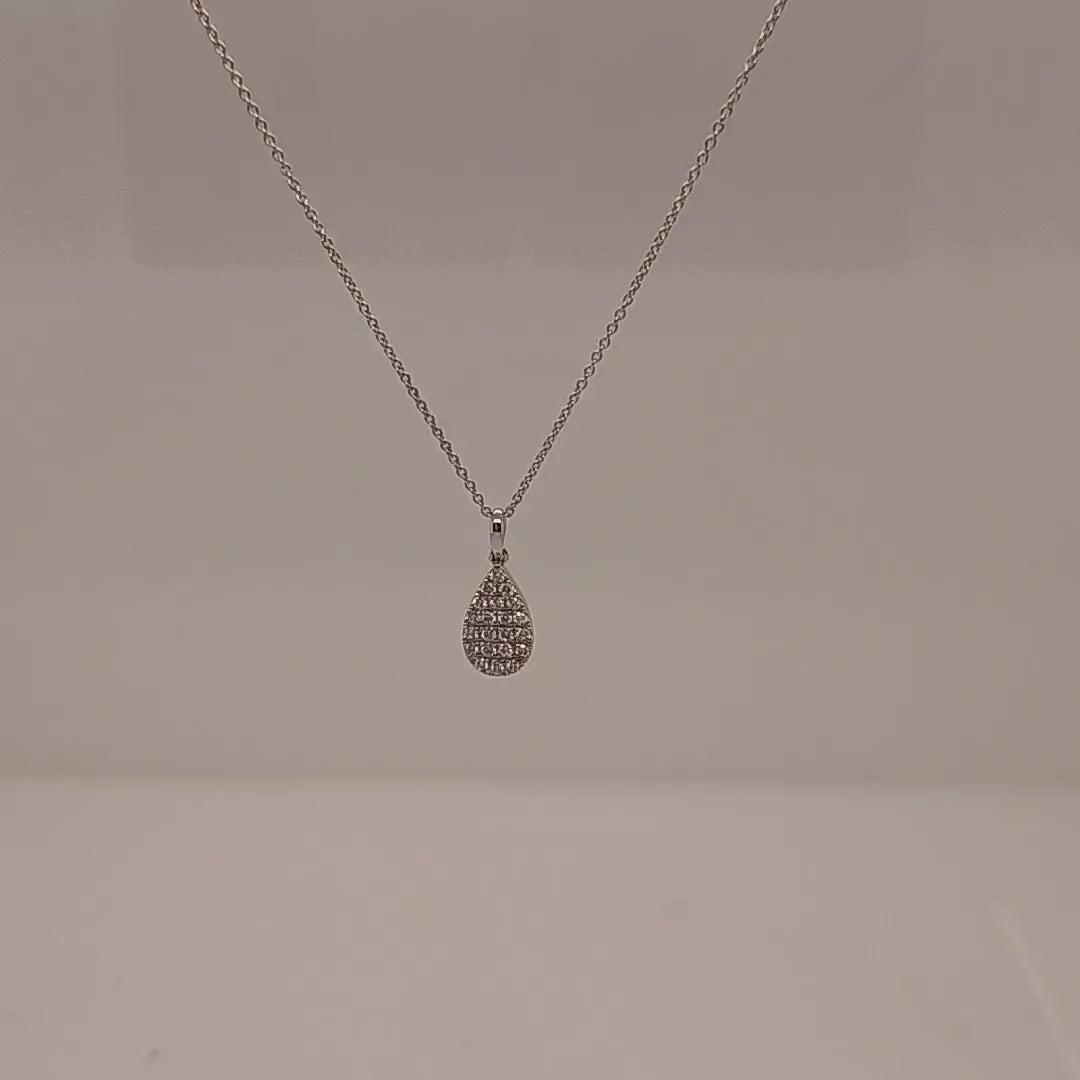 Pave Diamond Drop Necklace