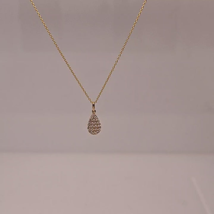 Pave Diamond Drop Necklace