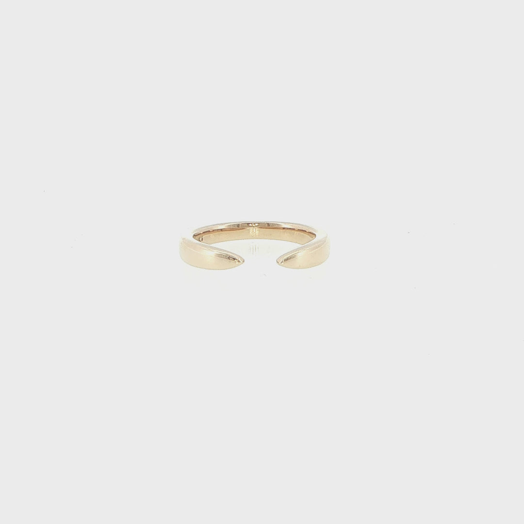 14K Yellow Gold Reverse Tapered Open Band