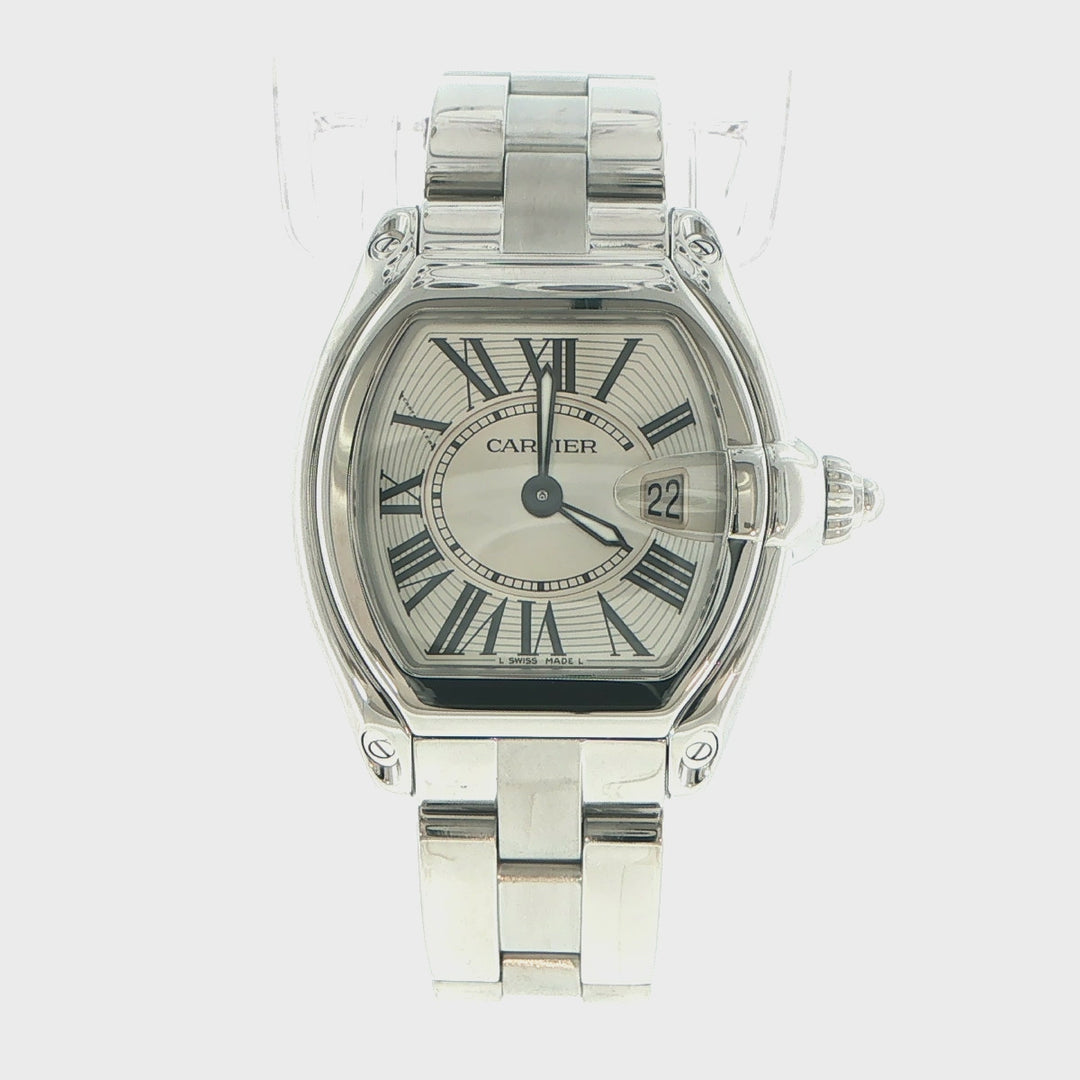 Cartier Roadster 31mm Stainless Steel White Dial Watch